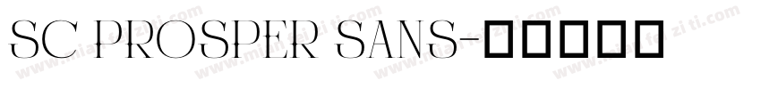 SC Prosper Sans字体转换
